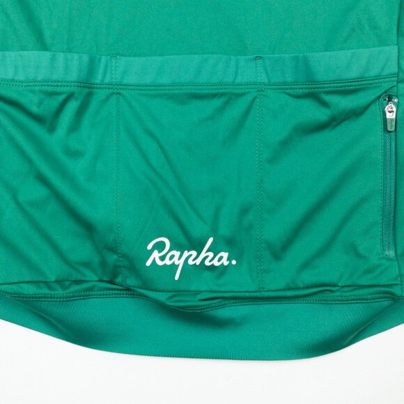 Rapha Core Cycling Jersey Men's Medium Green Short Sleeve Full Zip Pockets - Picture 8 of 14